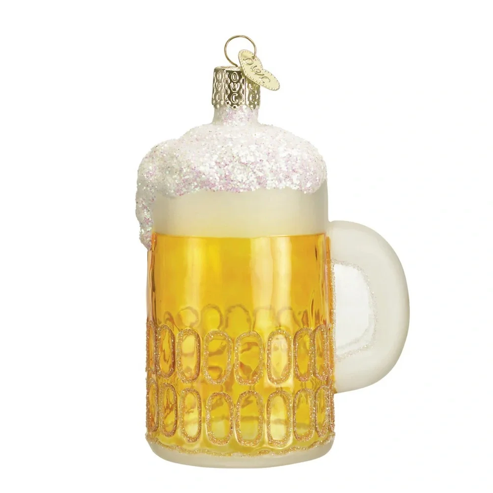 Old World Christmas ‘Mug of Beer’ Glass Ornament New With Tags Never Displayed